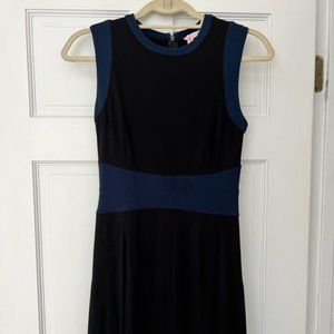 Diane von Furstenberg Gretchen Black & Navy Mini Dress - Sz 2